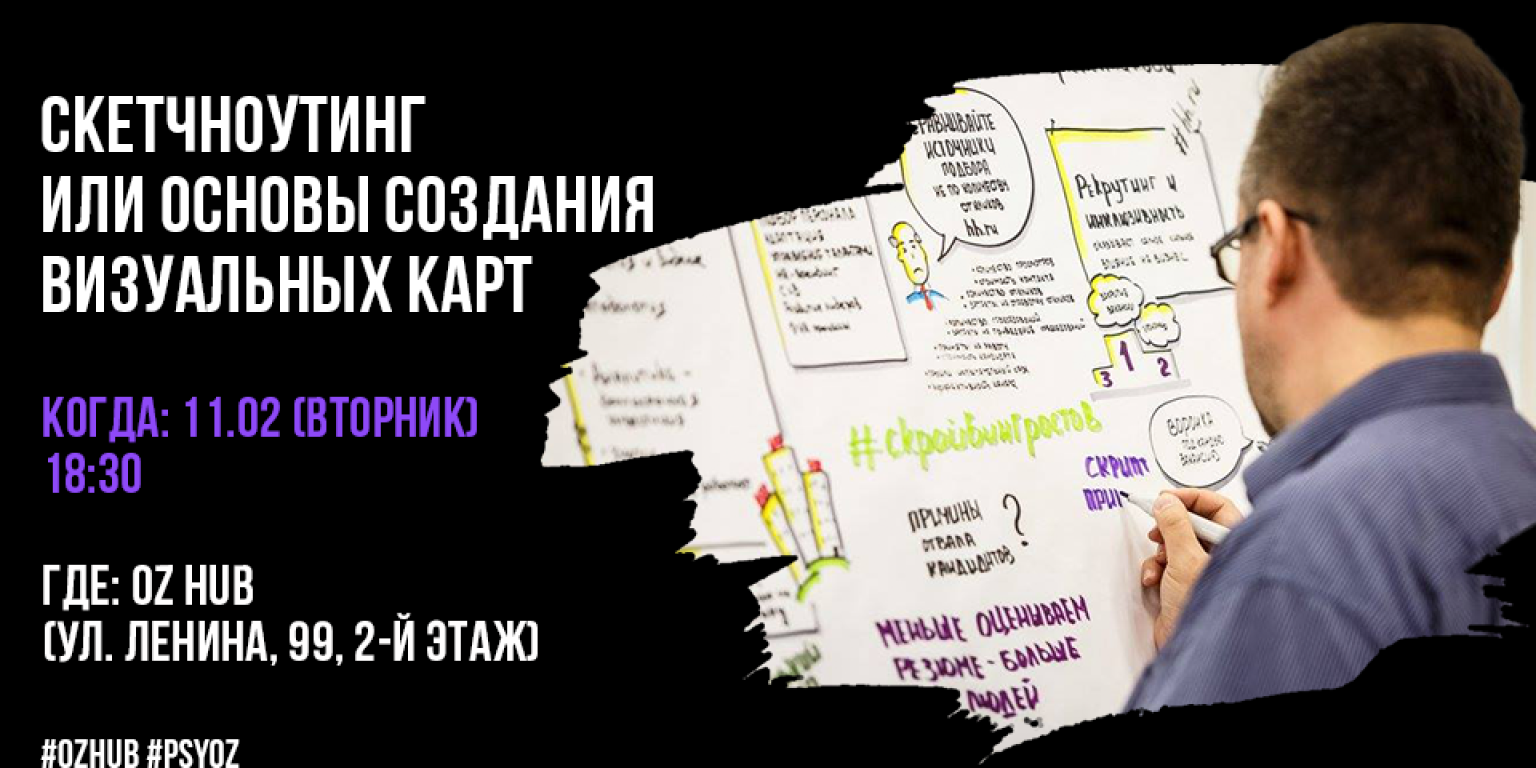 Психологический клуб. Скетчноутинг, или основы создания визуальных карт